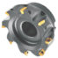 Indexable face mill cutter with gold carbide insert tips